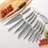 16-Piece Damascus Kitchen Knife Set, Gray Modern Knife Set