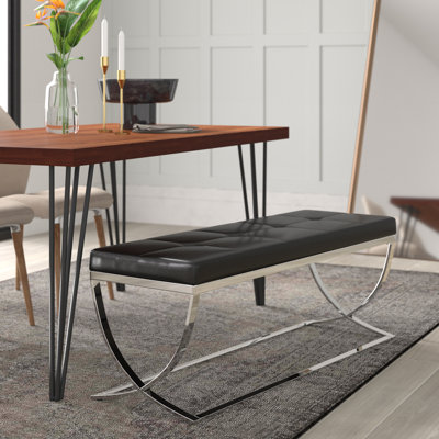 Addien Faux Leather Upholstered Bench