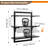 23.6-Inch Floating Shelves For Wall, 3-Tier Wooden Wall Mounted Shelves With Foldable Brackets, Heavy-Duty Storage For Kitchen, Living Room, Bedroom, Bathroom-1091245968
