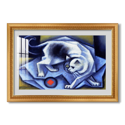Le Chat blanc (Der weiÃŸe Kater), 1912 - Jean Metzinger - Estampe encadrée sur mesure