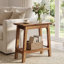Table de bout en bois massif avec rangement