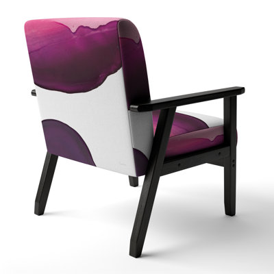 Paint Of Magenta Stone - Upholstered Shabby Elegance Accent Arm Chair