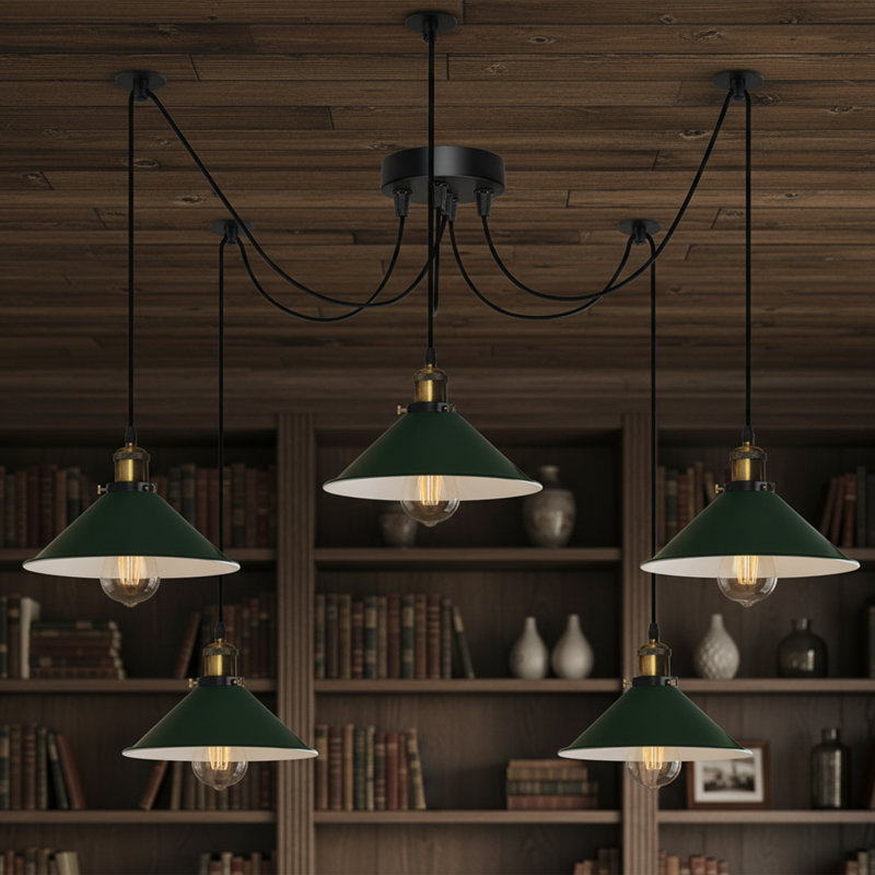 5 - Light Cone Pendant, No, Green