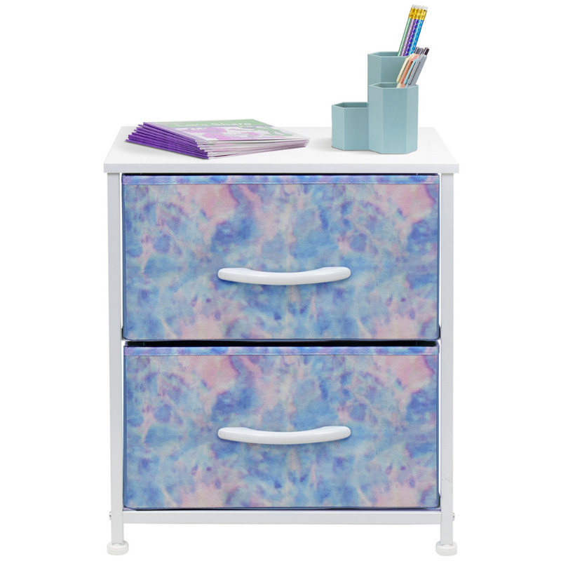 Commode 2 tiroirs - Teinture Tie Dye