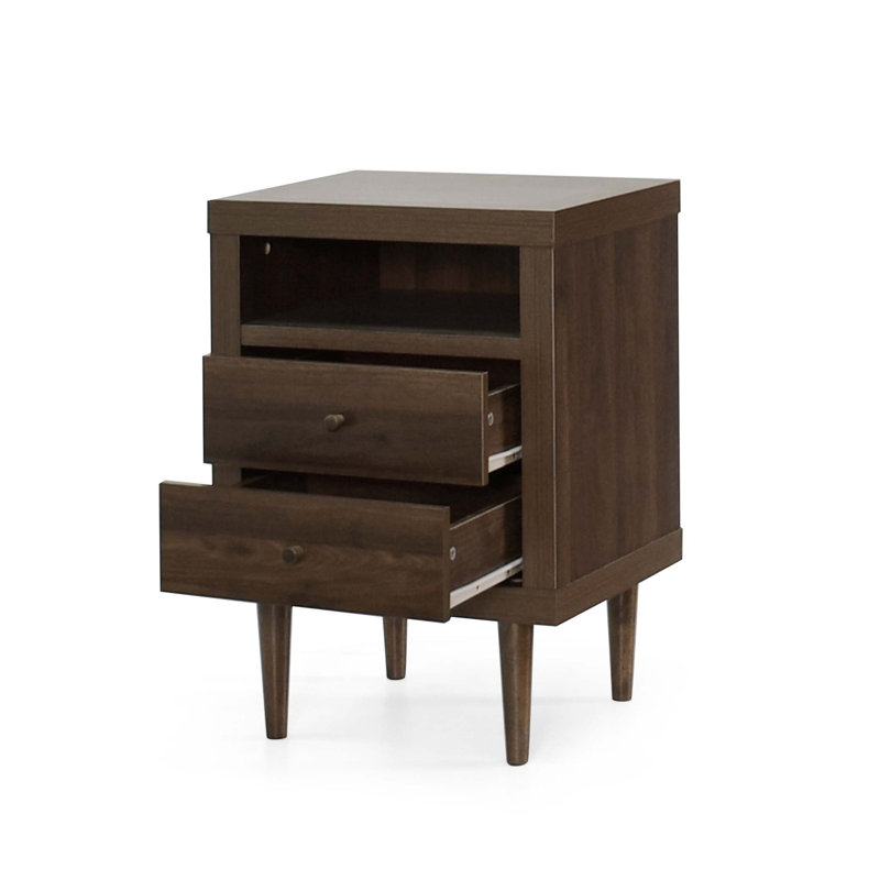 2-DRAWER NIGHTSTAND, Walnut