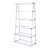 ACME Coleen Bookshelf, White High Gloss & Chrome-22278897