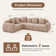 116" Oversized Cloud Velvet Curved Sectional Sofa, 4-Seat L-Shaped Modular Couch with Compression Memory Foam & Spring, Boneless Upholstered Chaise Lounge for Living Room, No Assembly Required