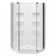 36'' W 75'' H Semi-Frameless Neo-angle Reversible Shower Kit