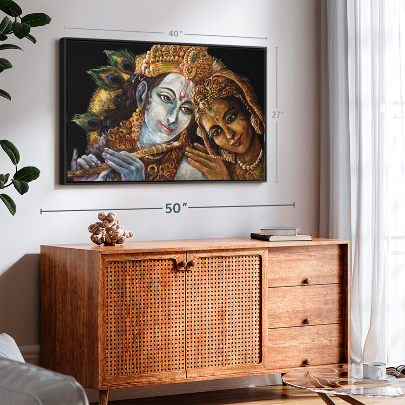 «Beautiful Radha Krishna», H 40 po x l 27 po