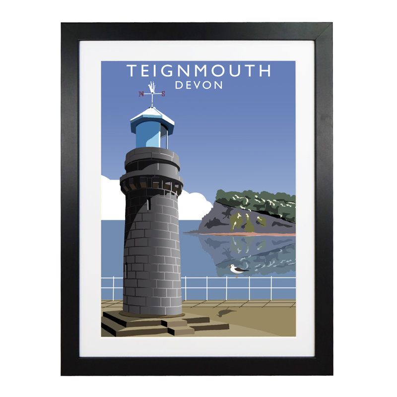 'Teignmouth 2' by Richard O'Neil - Print, 43.5 cm H x 33.5 cm W x 2.2 cm D, Black Wood Frame
