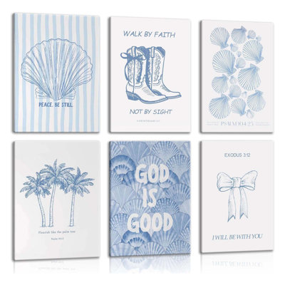 6 Piece Wrapped Canvas Wall Art