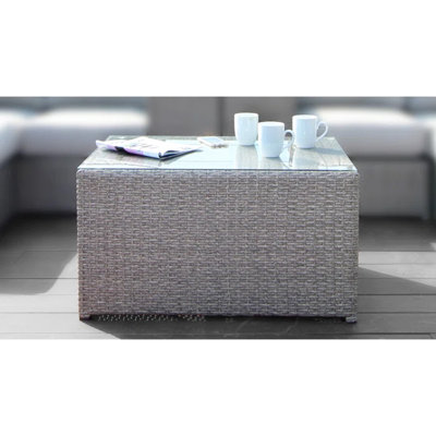 Contemporary Eucalyptus Wood Patio Coffee Table