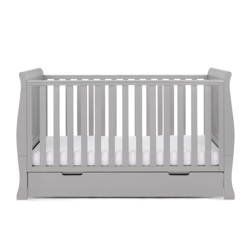 Stamford Classic Cot Bed with Cot Top Changer, White/Grey
