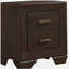 Table de chevet rectangulaire 2 tiroirs Copper