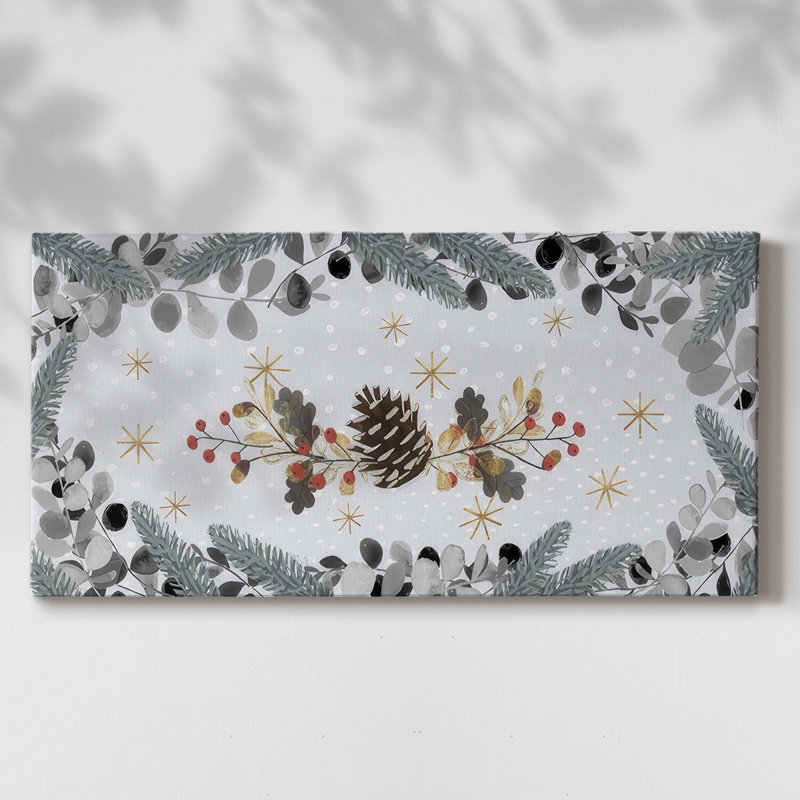 Cozy Christmas Collection D, H 12 po x l 24 po x P 1,5 po, Toile tendue
