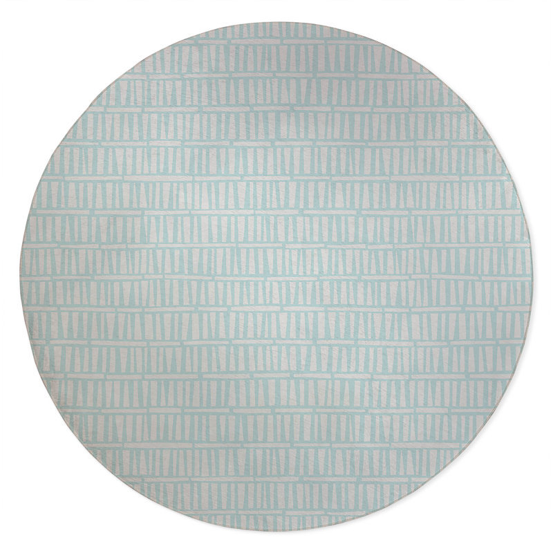 Heritage Haven Non-Slip Outdoor Rug, Round 5'