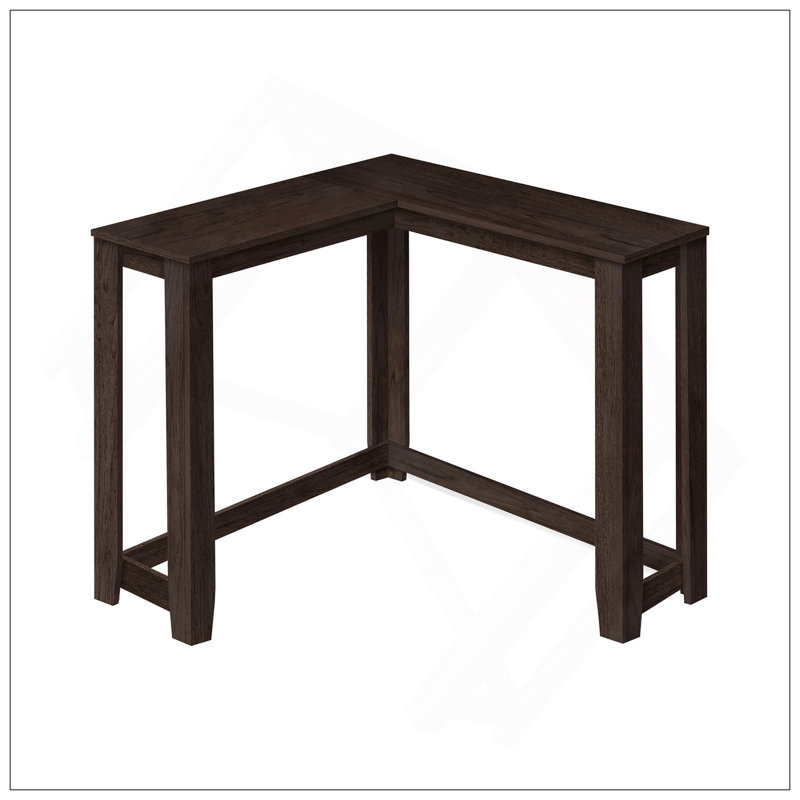 Table d'appoint, console, vestibule, étroit, d'angle, salon, chambre à coucher, stratifié brun, contemporain, moderne
