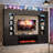 112"Large Wall Unit Entertainment Center With Fireplace And LED Lights-1206908311