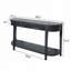 Console en bois sculpté noir avec tiroirs de rangement à tablette inférieure