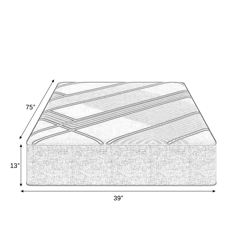 TempaGel by Restonic 13" Smooth Top, Lux Firm California King Mattress, Twin