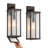 Olar Classic Outdoor Wall Sconce 1 Light Rectangular Metal Frame and Glass Shade Warterproof-2012777965-1962912857-1974913240