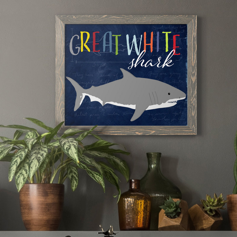 " Great White " Painting Print, 24" H x 18" W x 1.5" D, Gray