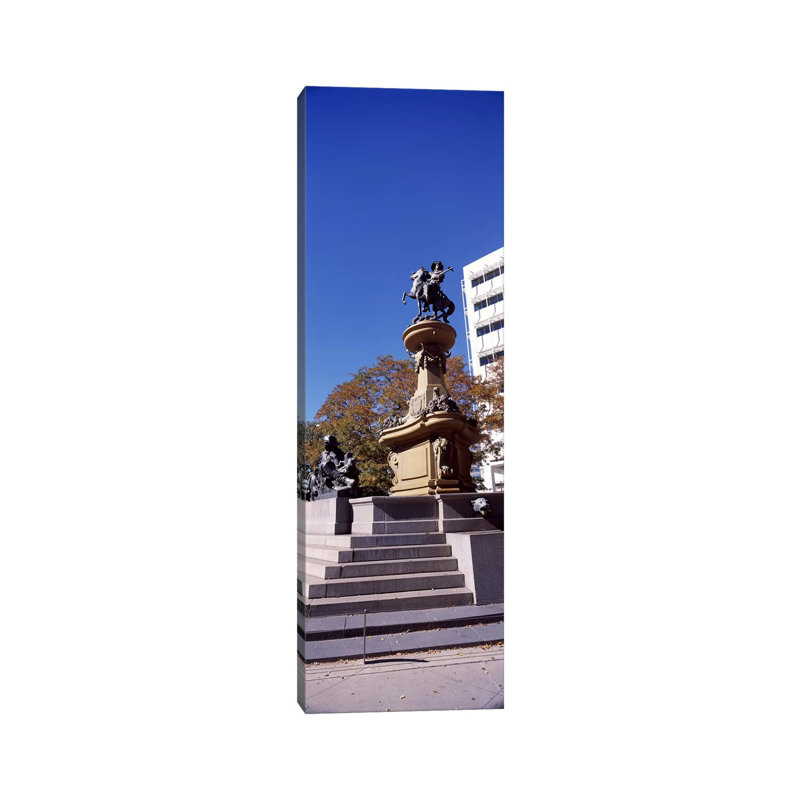 Kit Carson Statue, Pioneer Monument, Denver, Colorado, USA - Wrapped Canvas Panoramic Print