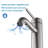 Single Hole Bathroom Faucet - 6.57" High Stainless Steel Waterfall Faucet-116794686