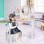 Ensemble coiffeuse avec miroir pour enfant Diega