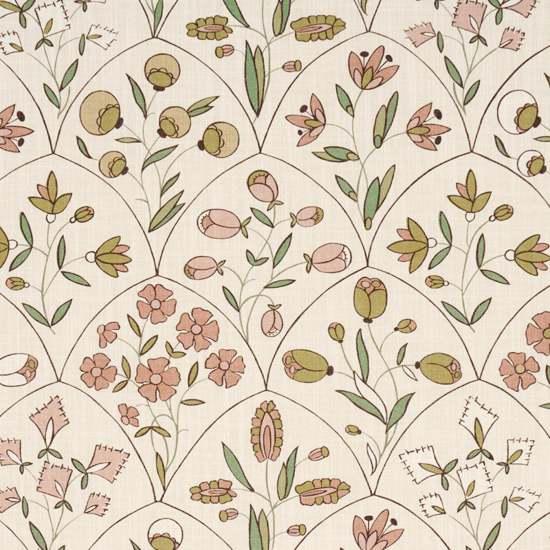 Frances Floral Indoor/Outdoor Fabric, Petal