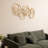 Gold Iron Metal Abstract Shapes  47.4-Inch Wide Wall Decor-1650237312-1650237340