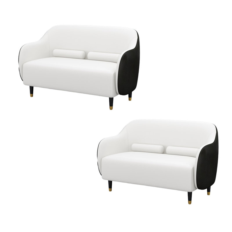 Causeuse Sharema, Similicuir blanc