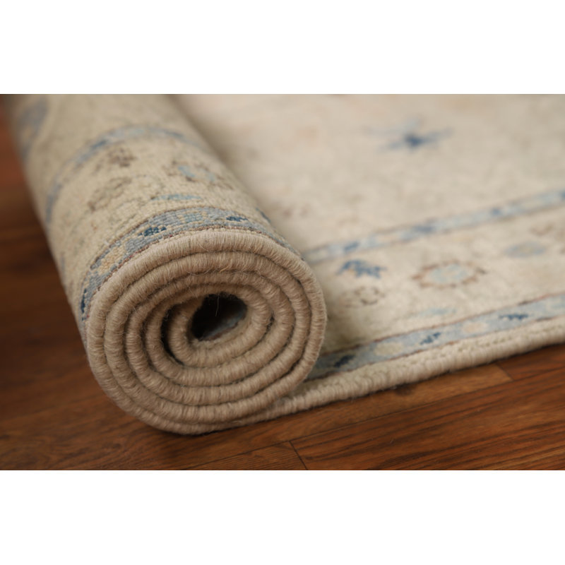 Vegetable Dye Oushak Turkish Runner Rug 3x12