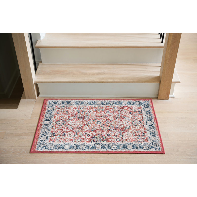 Tapis oriental en polypropylène et polyester Saxton, Rectangle 2' x 3'