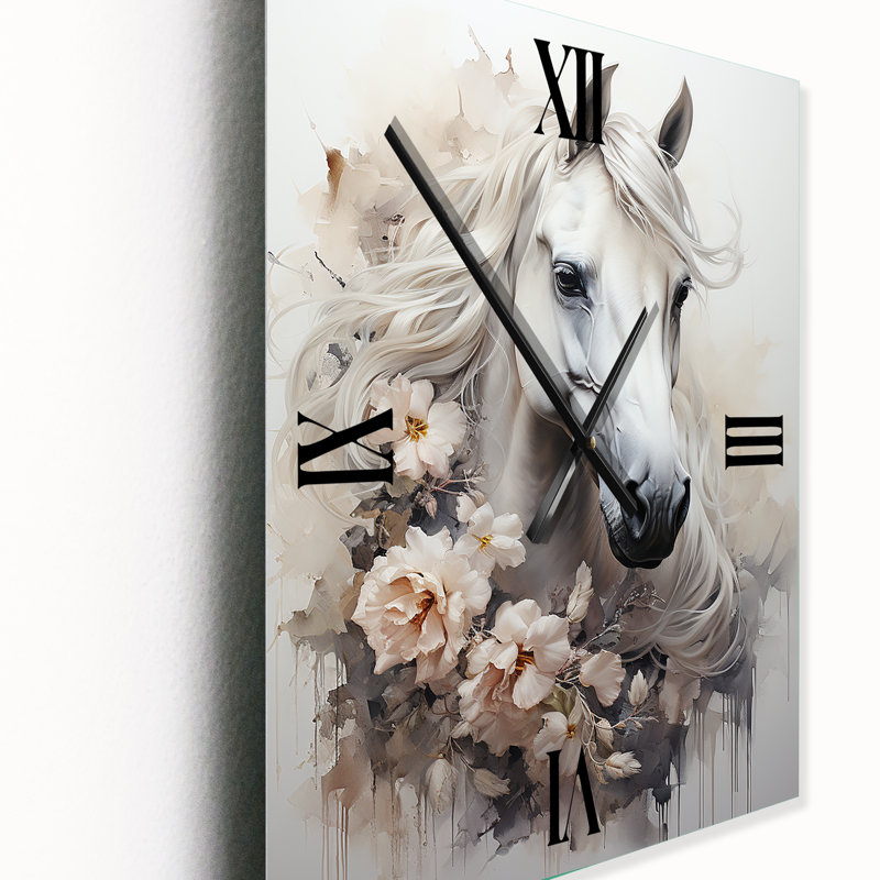 Elvera - Horloge murale cheval, Moyen