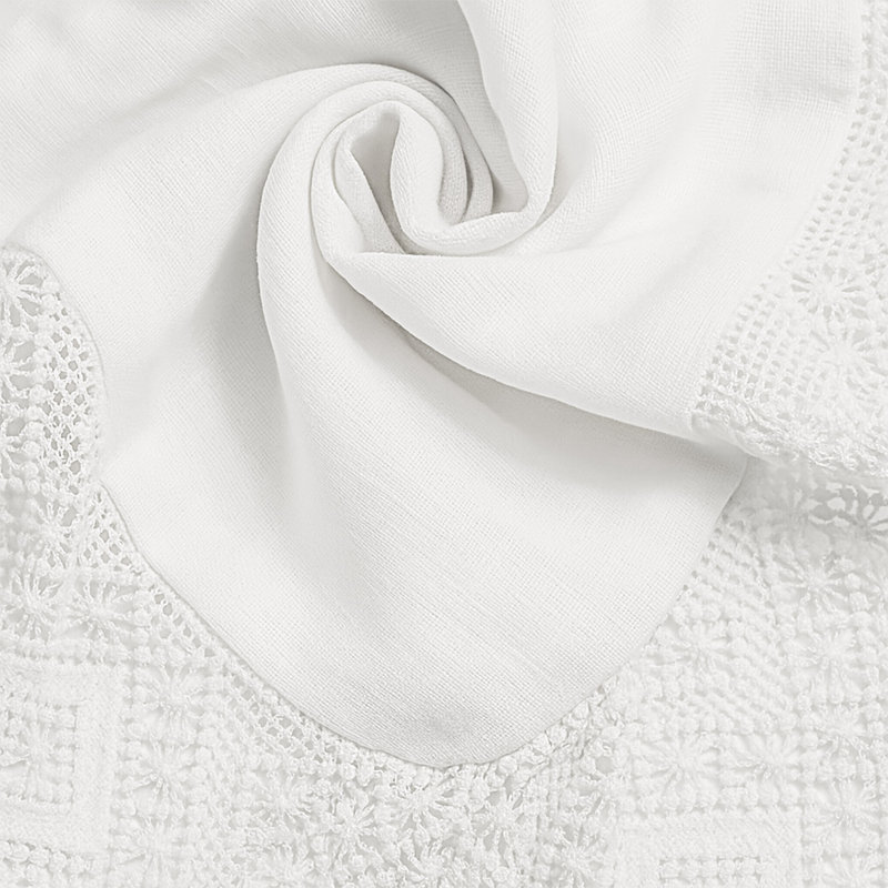 Ensemble de couvre-lit en coton blanc Elsie 6 pièces, Couvre-lit grand super + 5 pièces supplémentaire
