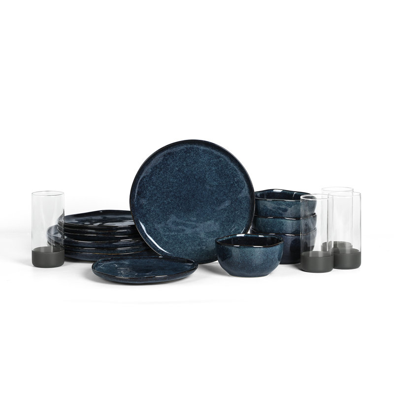Service de table 16 pièces Stone Lain Mirella, Bleu