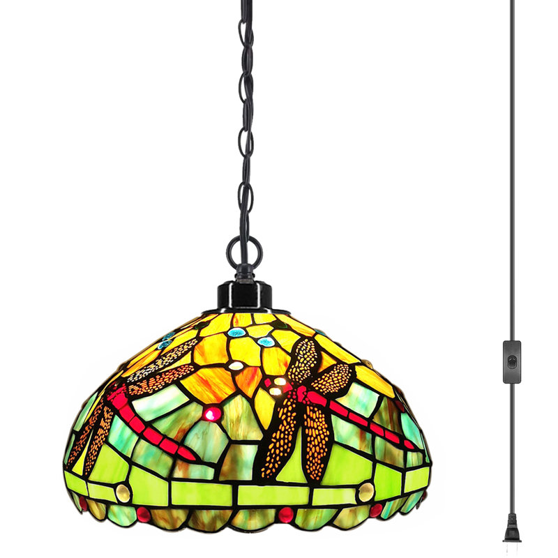 Luminaire suspendu dôme noir mat à 1 lumière Bobby, H 7 po x l 12 po x P 12 po
