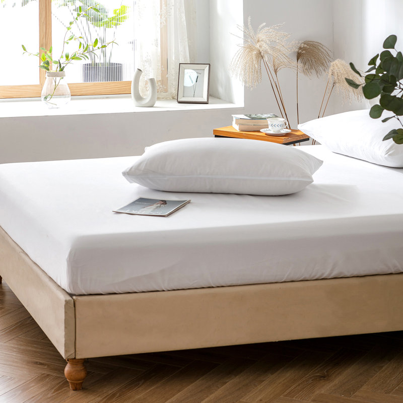 Extra Deep 25cm Bed Sheets Fitted Sheet 100% Poly Cotton, Small Double (4'), White