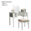 Meuble-lavabo de style transitionnel avec tabouret rembourré central-409649186