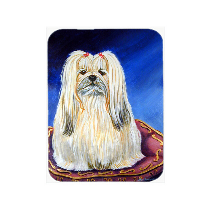 Planche à découper en verre Lhasa Apso