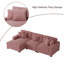 Canapé modulaire rembourré 3 pièces en velours côtelé-L-500320486-500320507