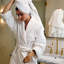 Shawl Collar Bathrobe with Piping-83092537