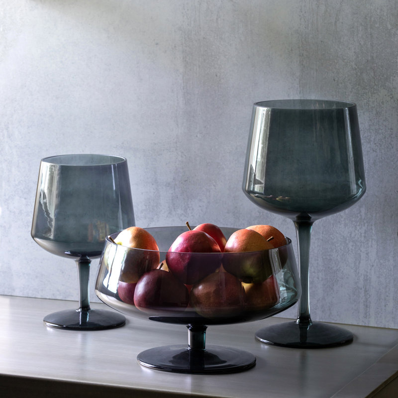 Glass Decorative Bowl, 11.5" H x 7.5" W x 7.5" D
