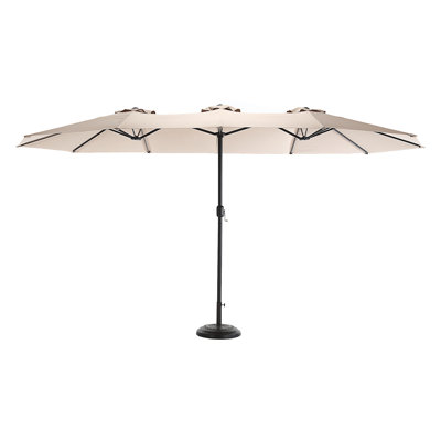 Grand parasol rectangulaire double 14,8 pi avec manivelle