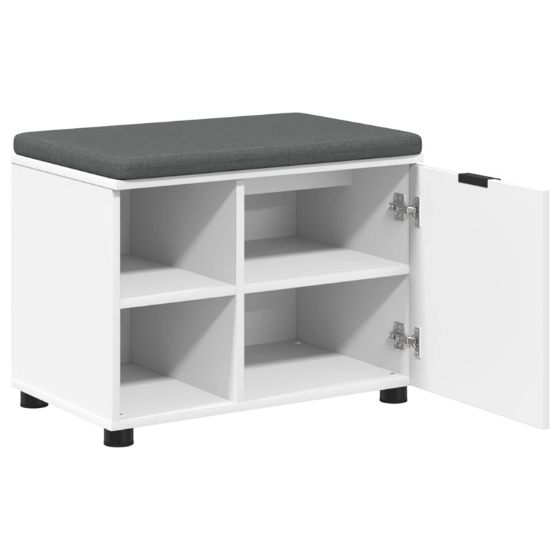 Storage Bench, White, 46cm H x 60cm W x 38cm D