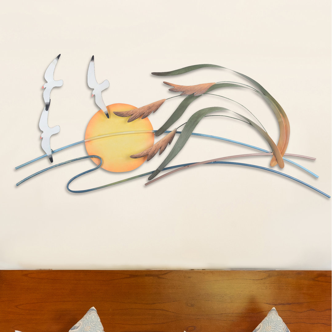 Sea Oats and Sea Gulls Metal Wall Décor Dovecove
