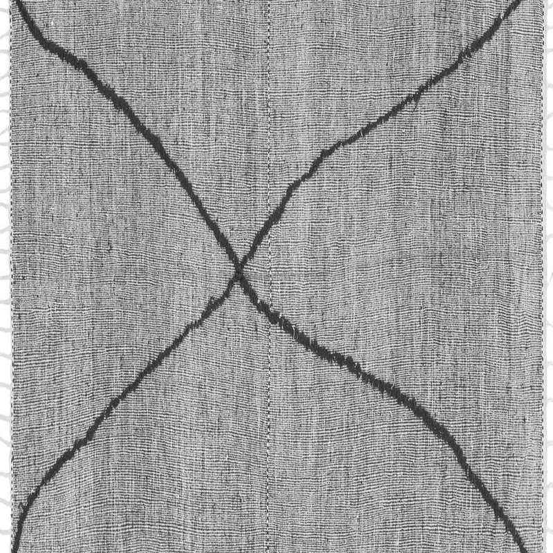 Tapis carré gris en laine / polyester tissé à la machine 5 pi x 5 pi