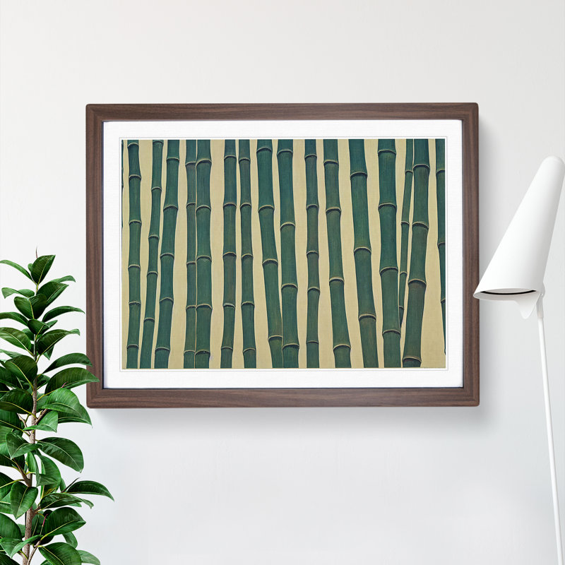 Stimulating Bamboo Forest - Framed Print, 25cm H x 34cm W x 2cm D, Walnut