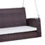 Banc de balançoire suspendu en osier, banc d'extérieur avec coussin-161693036